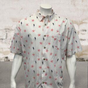 The Havanera Co Flowers Hula Girls Print Shirt XXL
